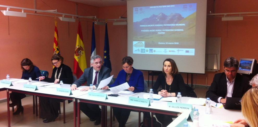 Traspaso de  la presidencia del Comité Director Conjunto del bien UNESCO Pirineos - Monte Perdido a Francia