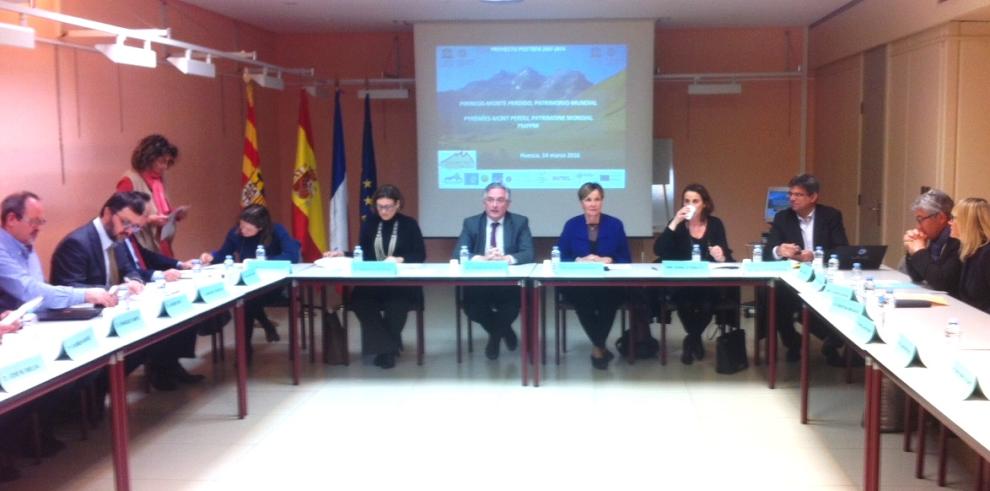 Traspaso de  la presidencia del Comité Director Conjunto del bien UNESCO Pirineos - Monte Perdido a Francia