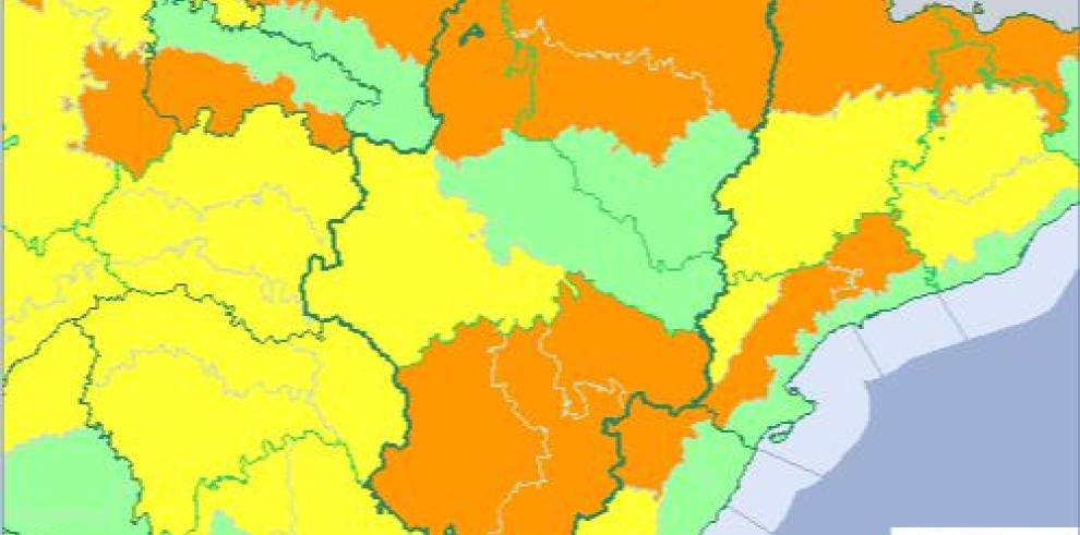 Avisos naranja y amarillo por nieve, viento, lluvia