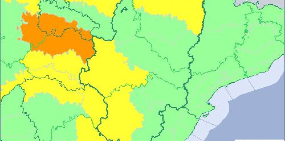 Aviso naranja por lluvias y amarillo por nieve en el Pirineo