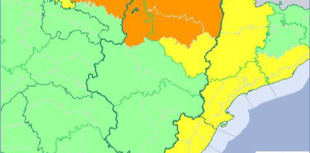 Aviso nivel naranja por lluvias y amarillo por tormentas