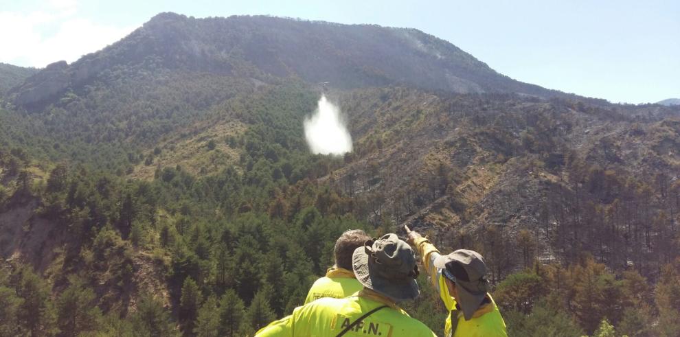 El incendio de Santa cruz de la Serós ha quedado estabilizado esta tarde