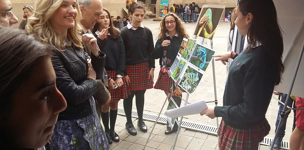 Pilar Alegría ha visitado la I Feria de Nanociencia para escolares de Aragón FENANÓMENOS