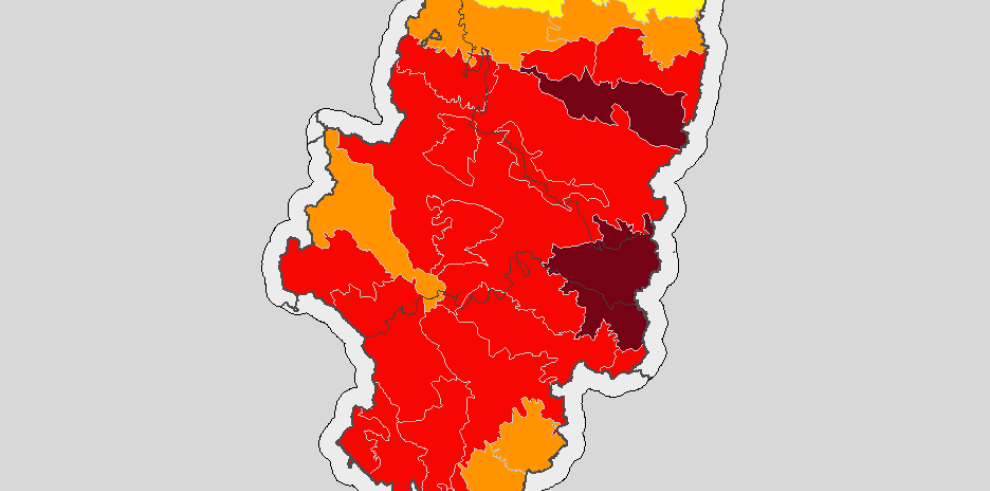 Alto riesgo de incendio en la mayor parte de Aragón