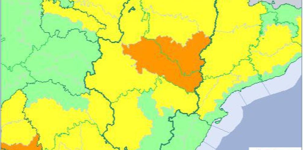 Aviso naranja por temperaturas máximas en la ribera del Ebro y sur de Huesca 