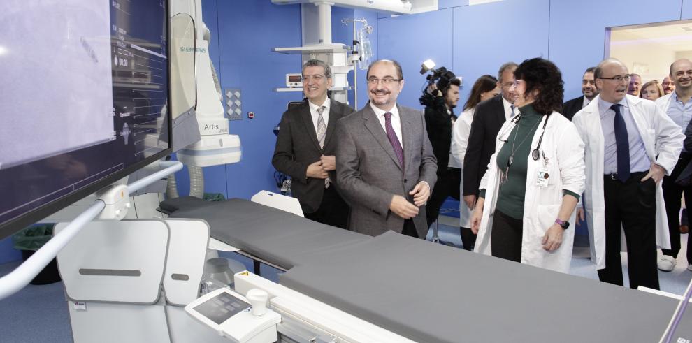 El Presidente de Aragón inaugura una Unidad de Arritmias y Electrofisiología en el Hospital Miguel Servet, puntera en España