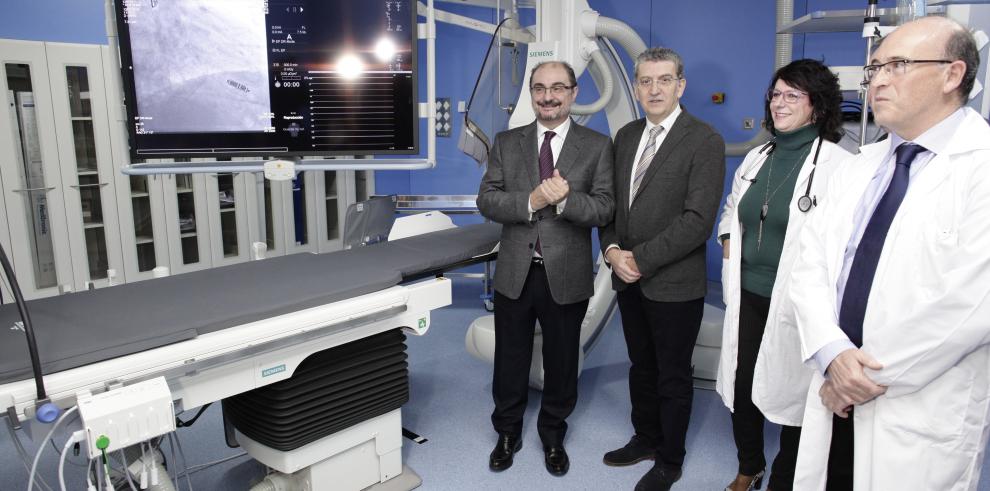 El Presidente de Aragón inaugura una Unidad de Arritmias y Electrofisiología en el Hospital Miguel Servet, puntera en España