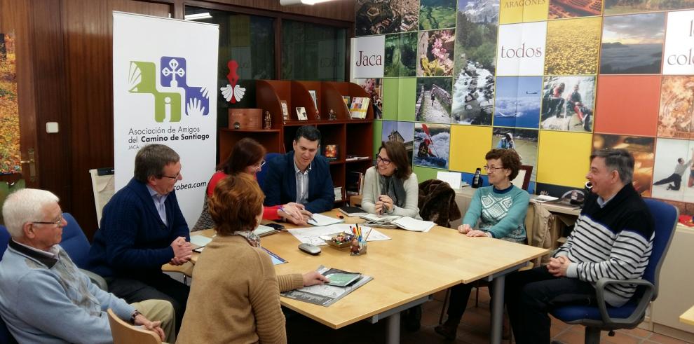 Joaquín Palacín muestra su decisión de impulsar y proteger el Camino de Santiago en su parte aragonesa, conocido como Camino Francés