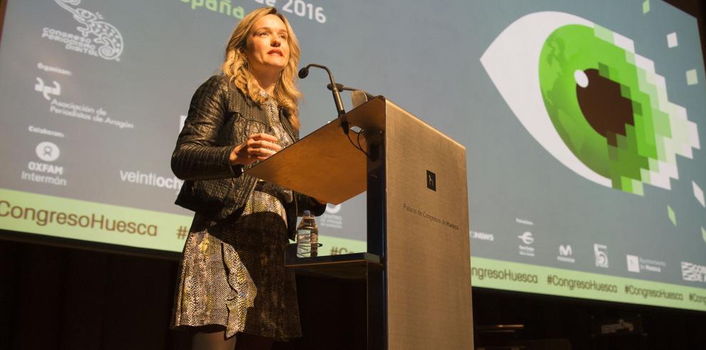 Pilar Alegría inaugura el Congreso de Periodismo Digital de Huesca