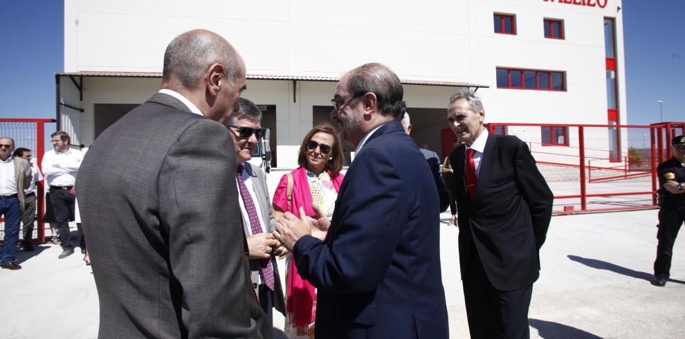 El Presidente de Aragón inaugura la nueva sede de Transportes Callizo en Platea