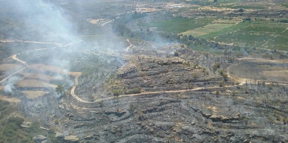 Controlados los incendios de Alcañiz y Bierge