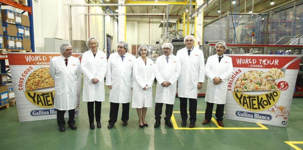 El Presidente de Aragón inaugura la nueva línea de producción de Gallina Blanca en Ballobar con una inversión de 3 millones y 20 nuevos empleos