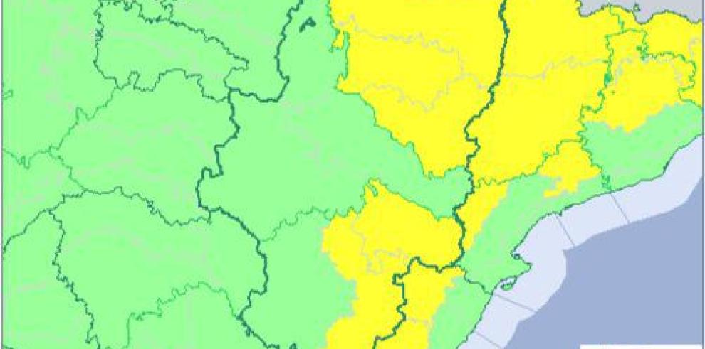 Aviso amarillo por lluvias y tormentas