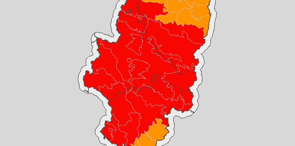 Alto riesgo de incendio en la mayor parte de Aragón