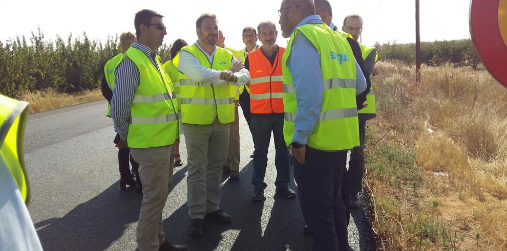 Las obras de mejora de la carretera entre La Almunia y Cariñena concluirán a finales de mes