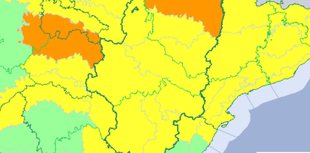 Avisos por nieve, lluvia y viento en distintas zonas de Aragón