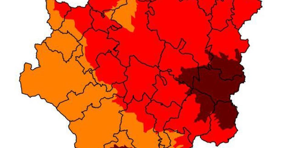 Continúa el riesgo muy alto de incendio en Rodeno y Turia (Teruel)