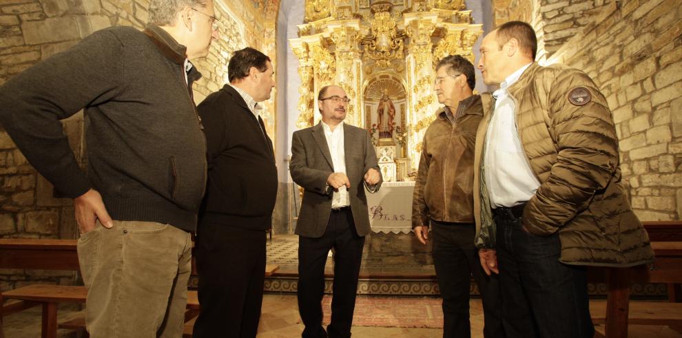 Lambán anuncia la continuidad de las obras del Real Monasterio de San Victorián