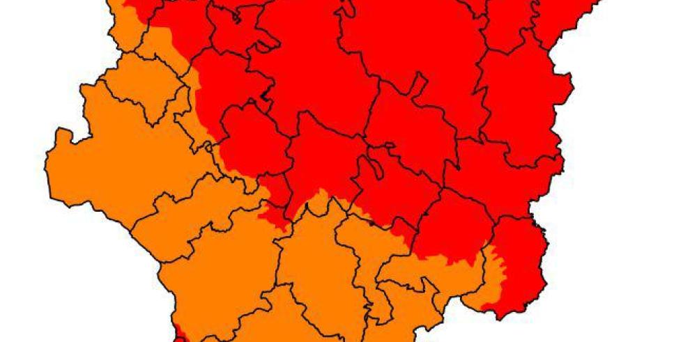 Prealerta roja de incendio en diferentes zonas de Aragón