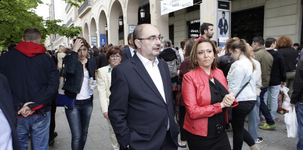 El presidente Lambán recorre las actividades del Pignatelli y visita el Paseo Independencia