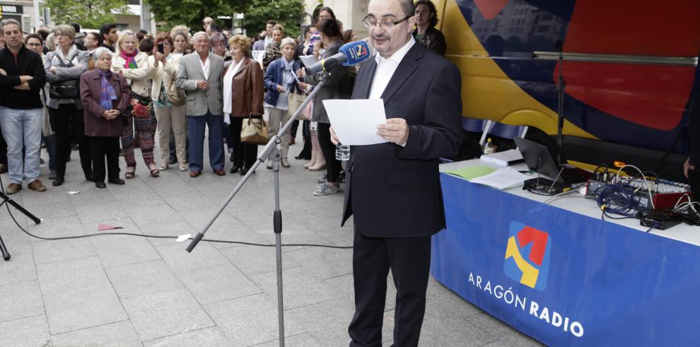 El presidente Lambán recorre las actividades del Pignatelli y visita el Paseo Independencia