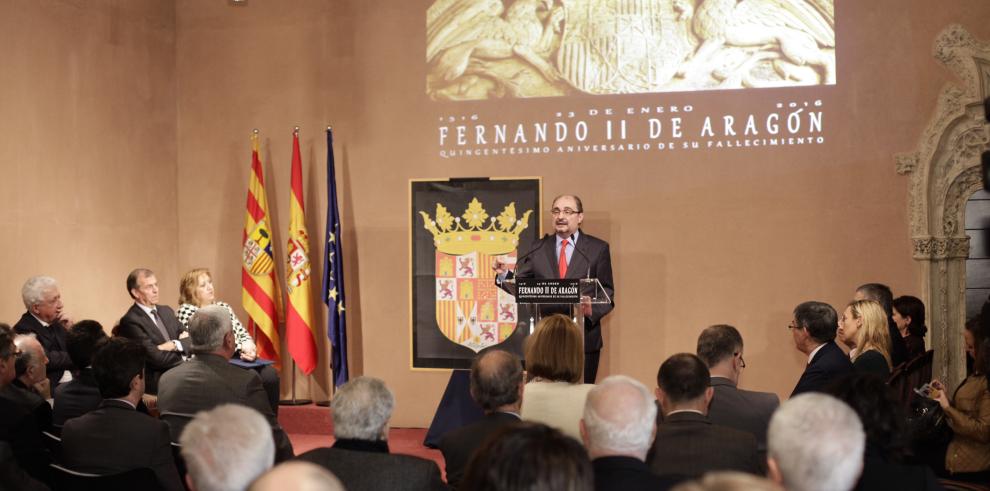 Lambán: “Fernando II ha sido el aragonés más influyente de la historia. Puso la primera piedra de la construcción de la unidad de España”