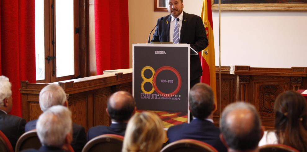 El Gobierno de Aragón conmemora el 80 aniversario del Estatuto de Autonomía de Caspe, el que pudo cambiar el rumbo de Aragón