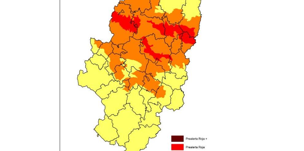 Prealerta Roja por riesgo de incendios forestales