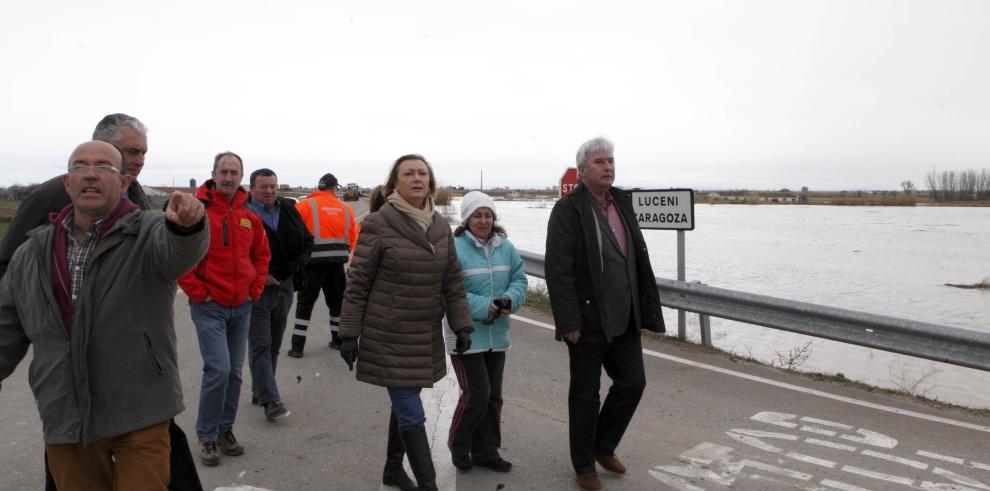 Visita de Rudi a las localidades afectadas por la riada del río Ebro