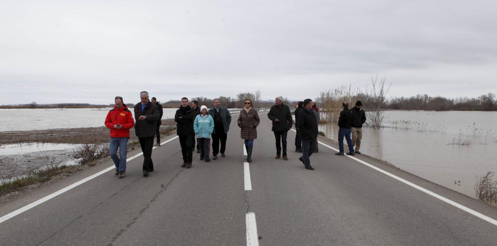 Visita de Rudi a las localidades afectadas por la riada del río Ebro