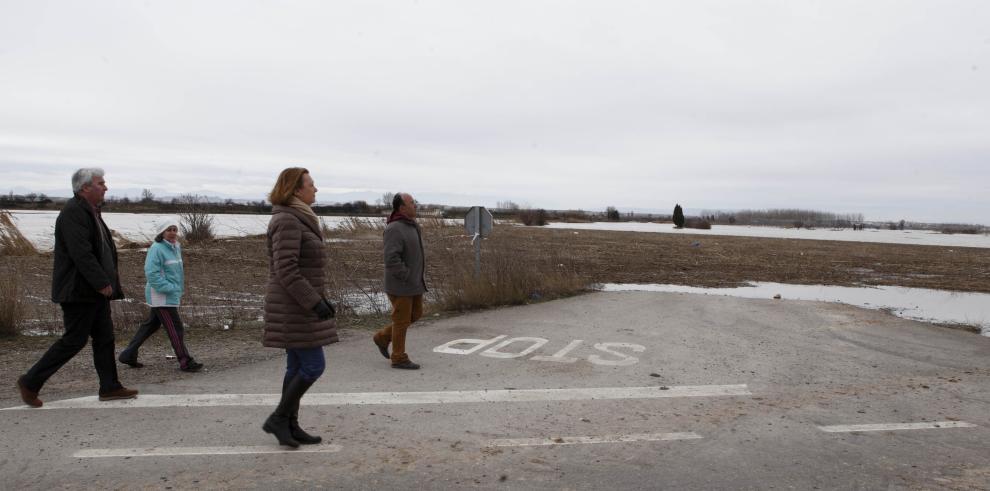 Visita de Rudi a las localidades afectadas por la riada del río Ebro