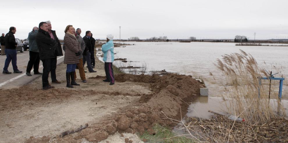 Visita de Rudi a las localidades afectadas por la riada del río Ebro