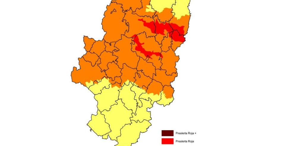 Prealerta Roja por riesgo de incendios forestales