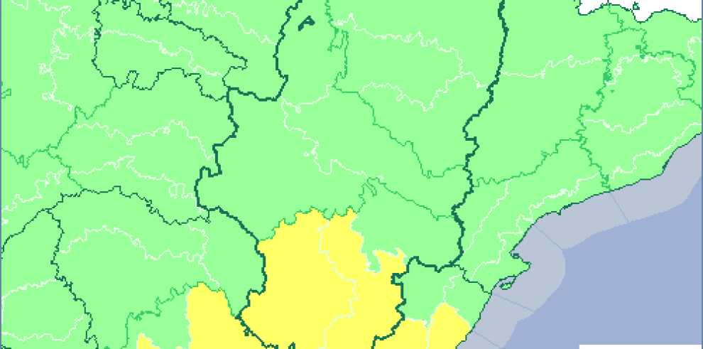 Aviso amarillo por lluvia y tormentas 