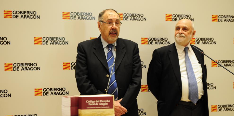 Presentación del libro “Código de Derecho Foral de Aragón. Concordancia, doctrina y jurisprudencia”