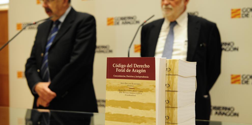 Presentación del libro “Código de Derecho Foral de Aragón. Concordancia, doctrina y jurisprudencia”