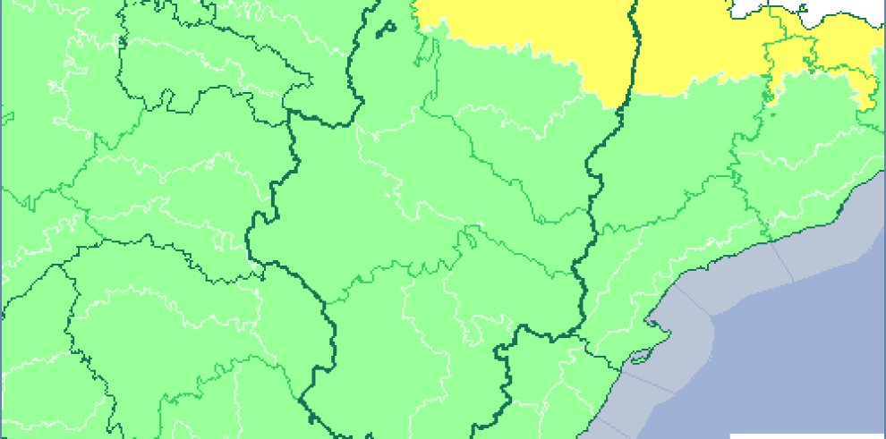 Aviso amarillo por lluvias y tormentas en el Pirineo