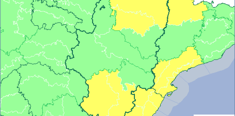 Aviso amarillo por lluvias y tormentas