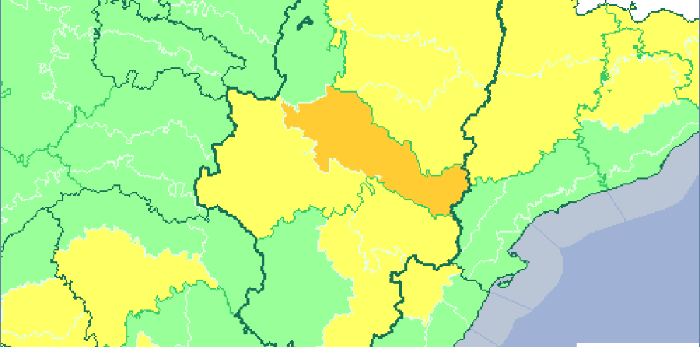 Aviso amarillo por lluvias y tormentas