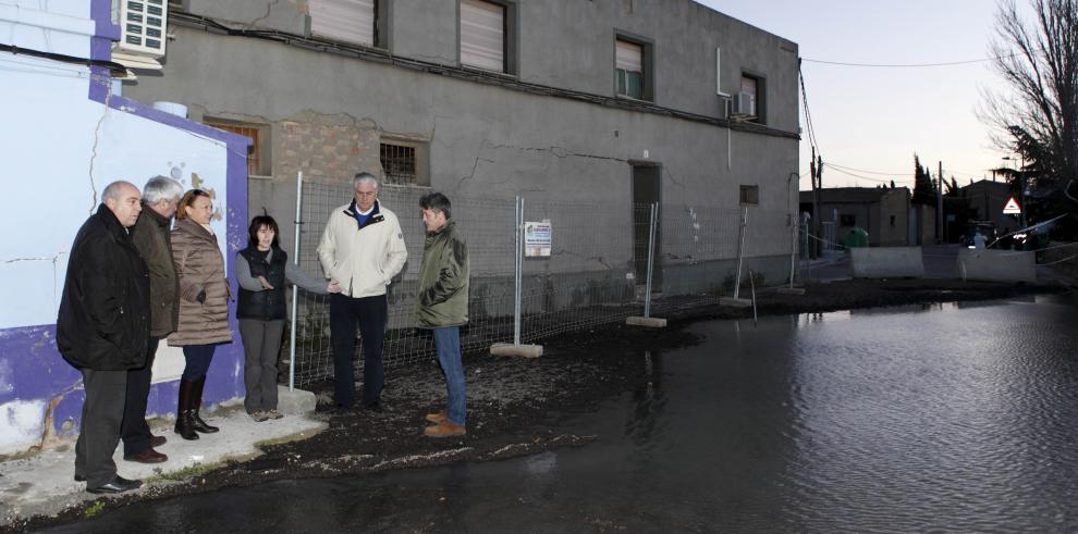 Rudi visita las zonas afectadas por la crecida del río Ebro