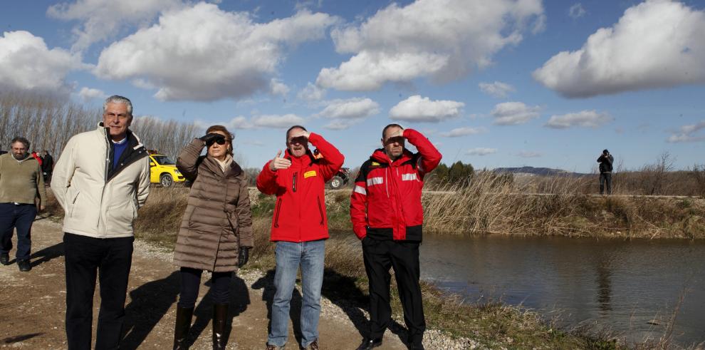 Rudi visita las zonas afectadas por la crecida del río Ebro