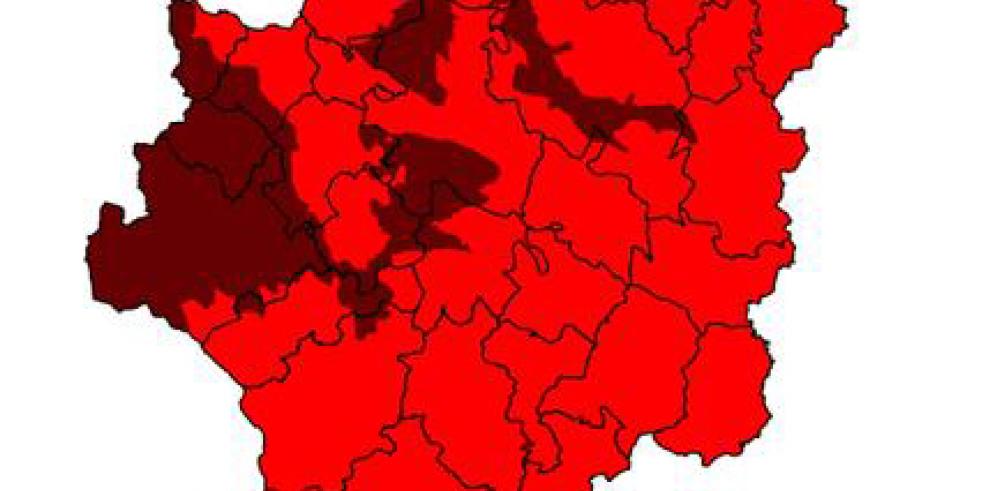 Prealerta roja + por incendios forestales