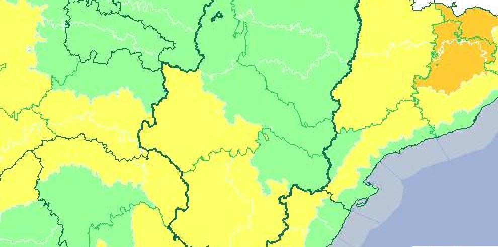 Nivel amarillo por lluvias y tormentas en Teruel y en la Ibérica 