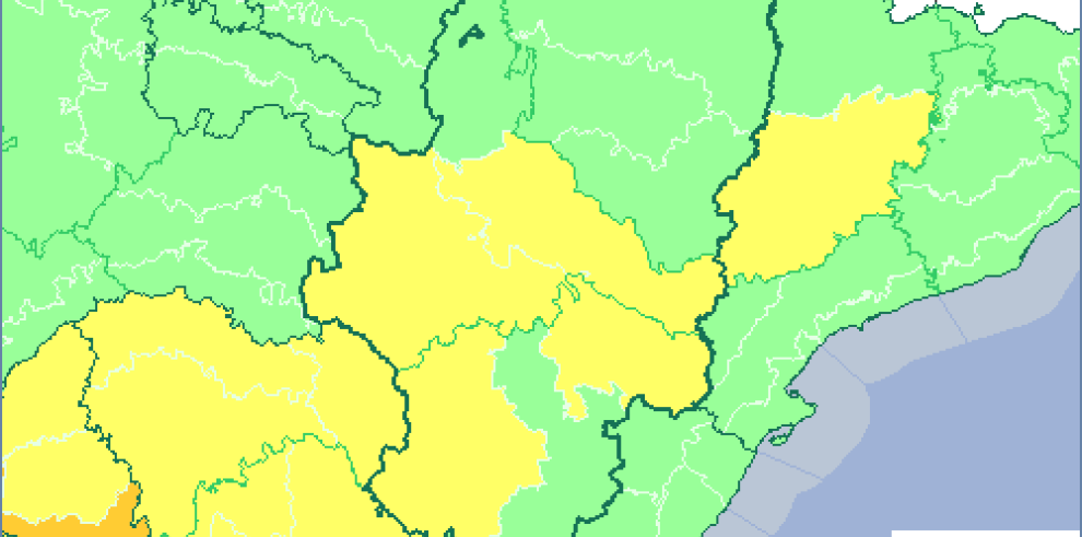 Aviso amarillo por temperaturas máximas 