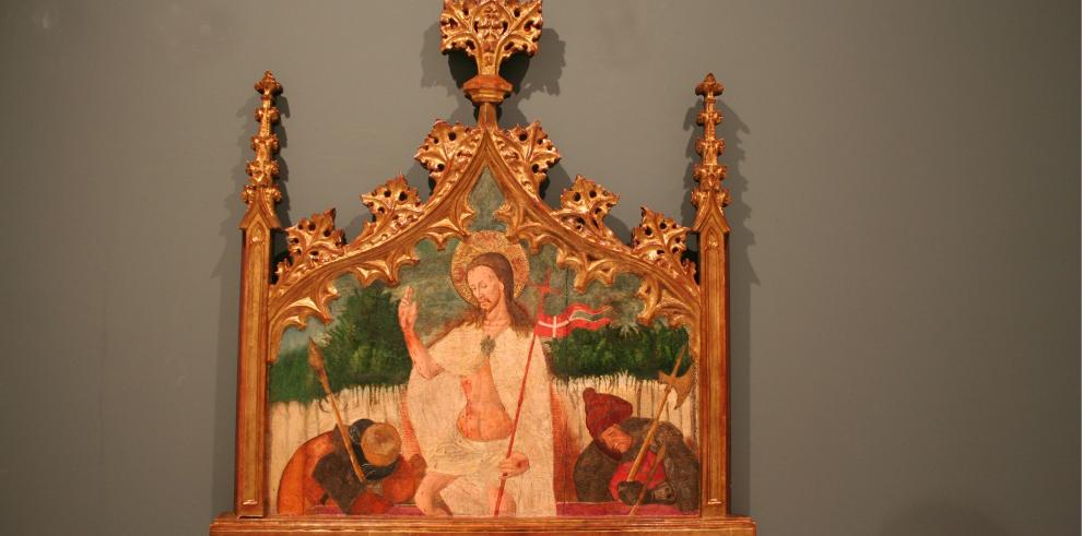 La tabla ‘La Resurrección’ luce  restaurada en el Museo de Huesca