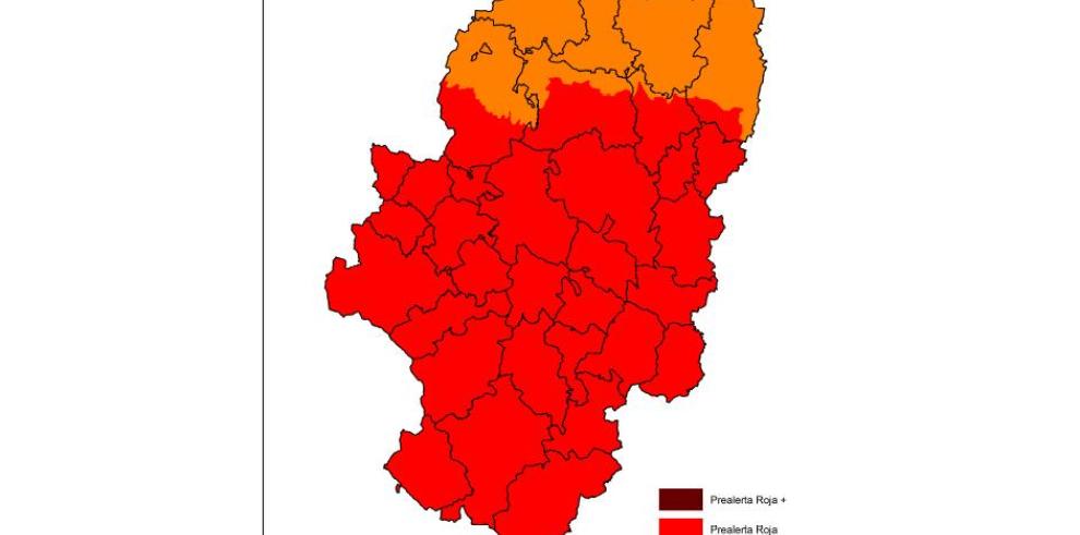 Prealerta Roja por riesgo de incendios forestales