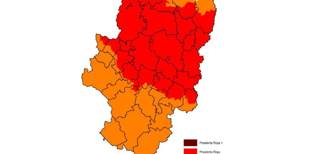 Prealerta Roja por riesgo de incendios forestales