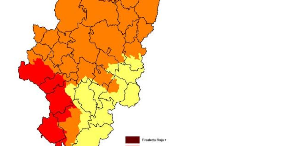 Prealerta roja por incendios forestales