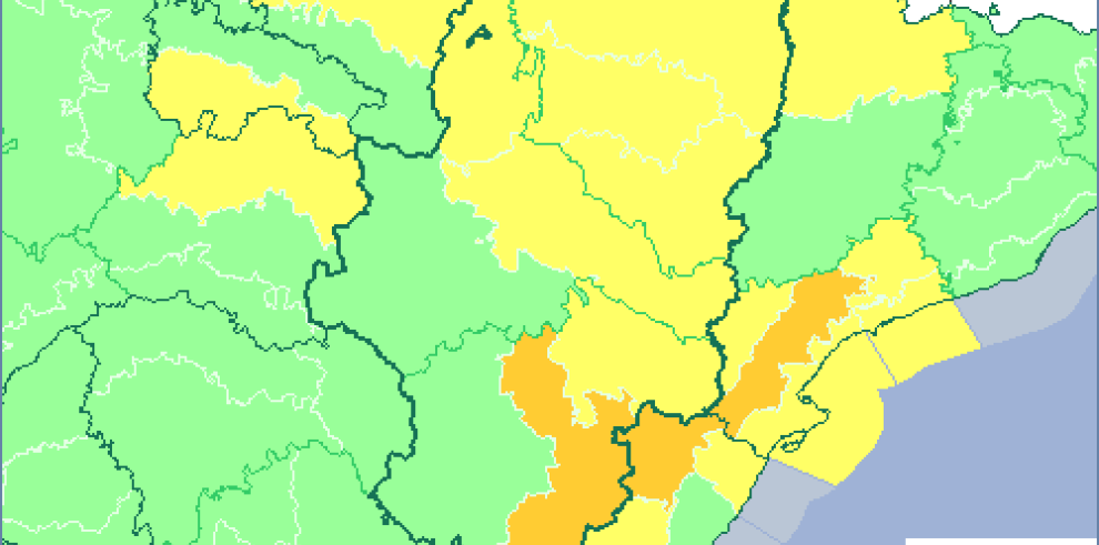 Aviso amarillo por lluvia y viento