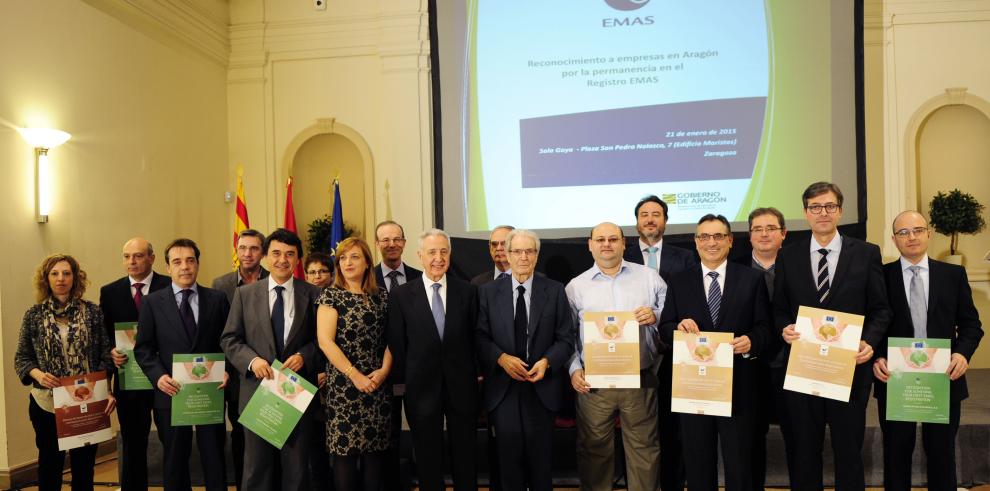 Reconocimiento medioambiental a 14 empresas aragonesas